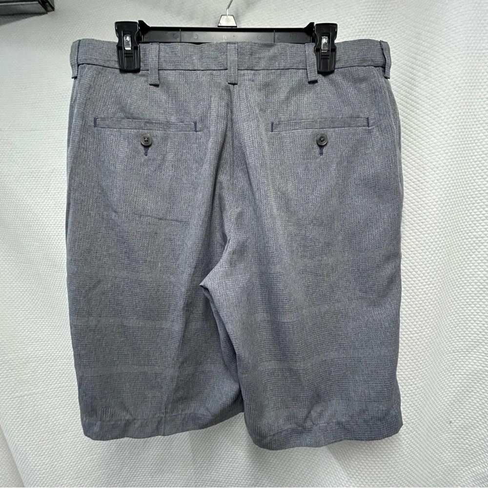 Haggar‎ Blue Flat Front Shorts Tailored Style 34 Comfort Stretch Waist